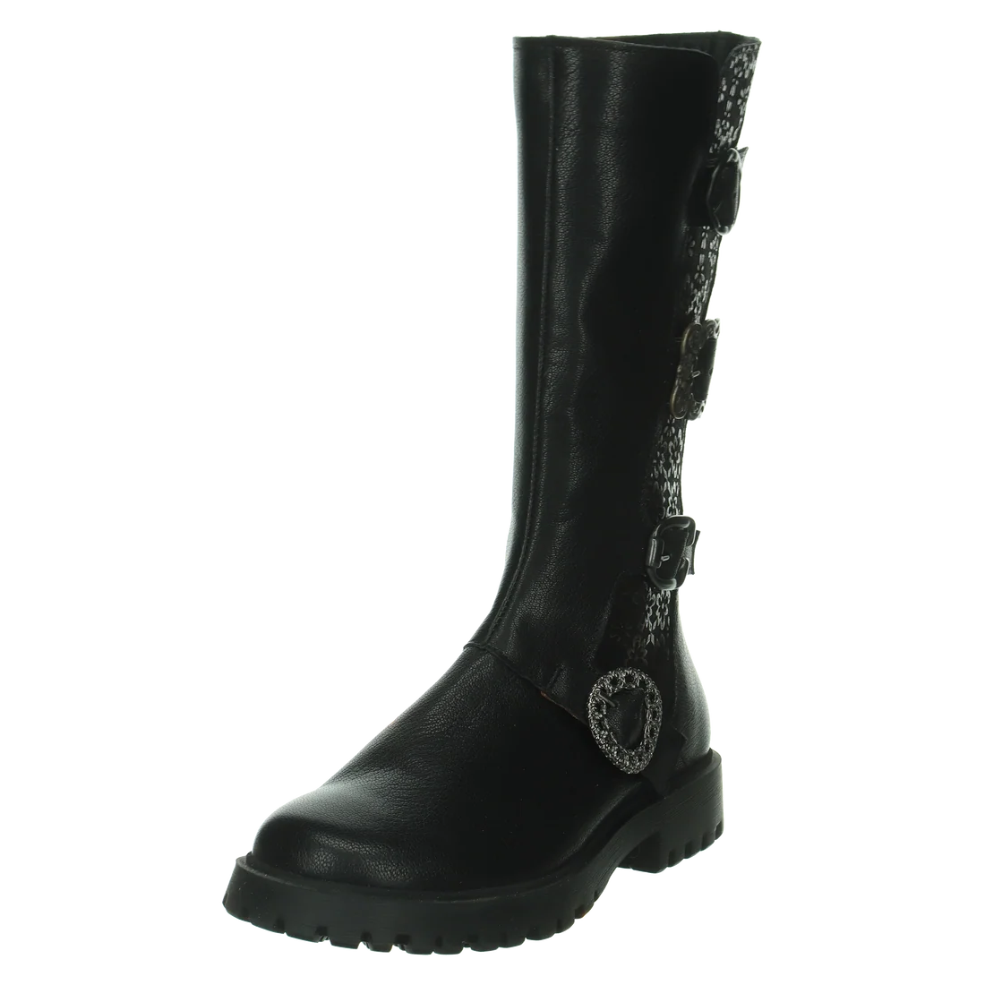 Think! Trento Women’s Buckle Boot – Black Kombi