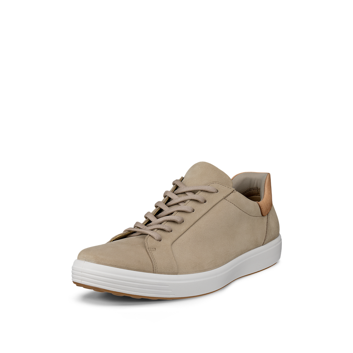 ECCO SOFT 7 M EASY SLIP LACE NUTMEG BROWN/CASHMERE