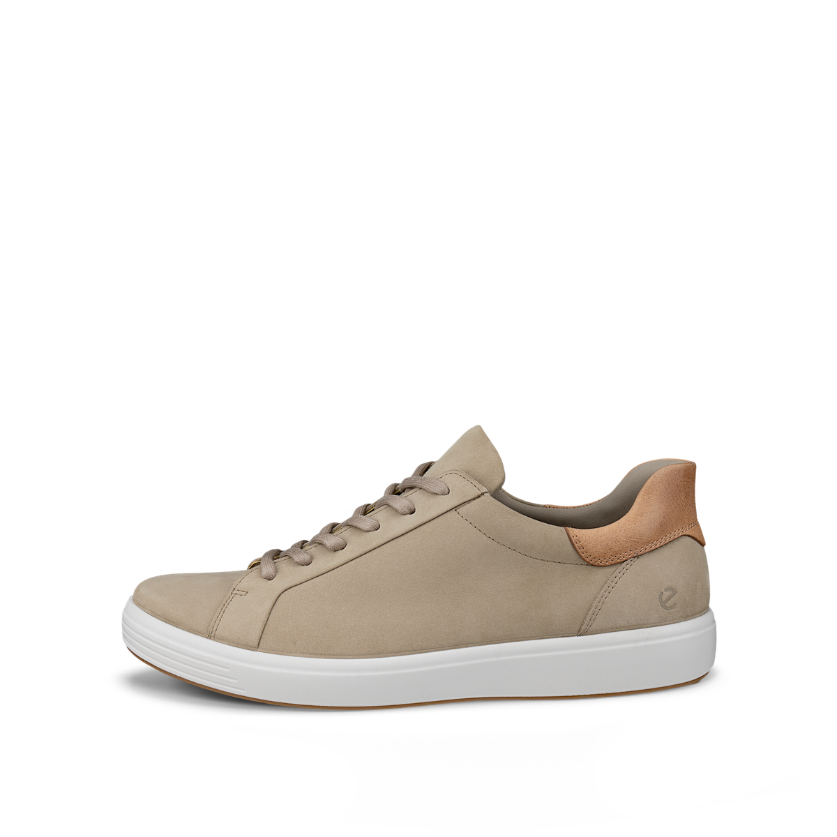 ECCO SOFT 7 M EASY SLIP LACE NUTMEG BROWN/CASHMERE