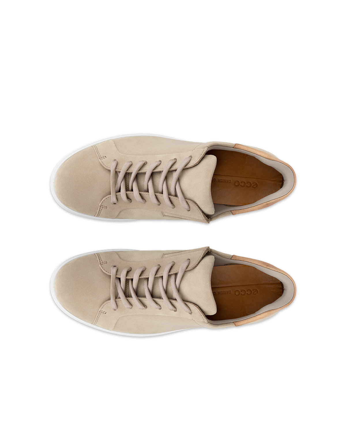 ECCO SOFT 7 M EASY SLIP LACE NUTMEG BROWN/CASHMERE