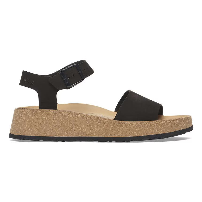 BIRKENSTOCK GLENDA CUIR NUBUCK NOIR