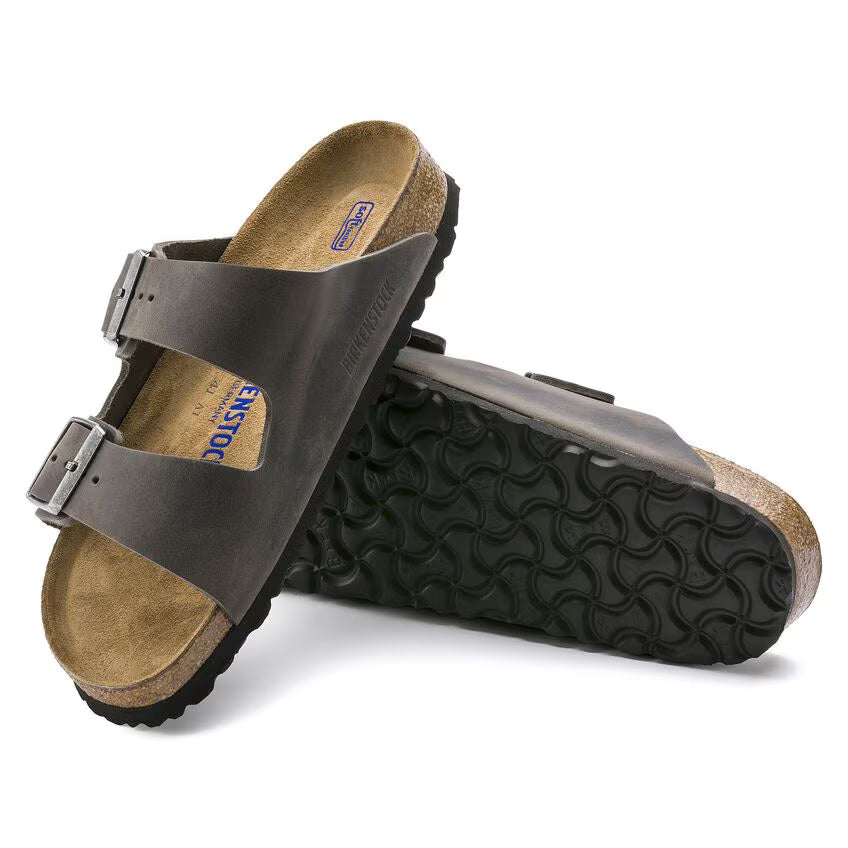 BIRKENSTOCK ARIZONA SFB CUIR HUILÉ FER