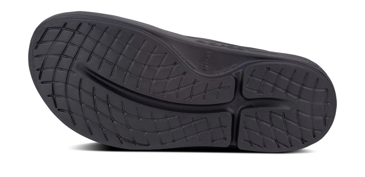 OOFOS OOahh Black Slide Sandal