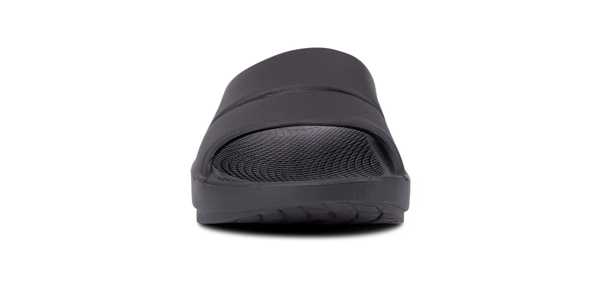 OOFOS OOahh Black Slide Sandal