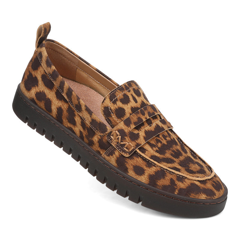 VIONIC UPTOWN LOAFER TAN LEOPARD