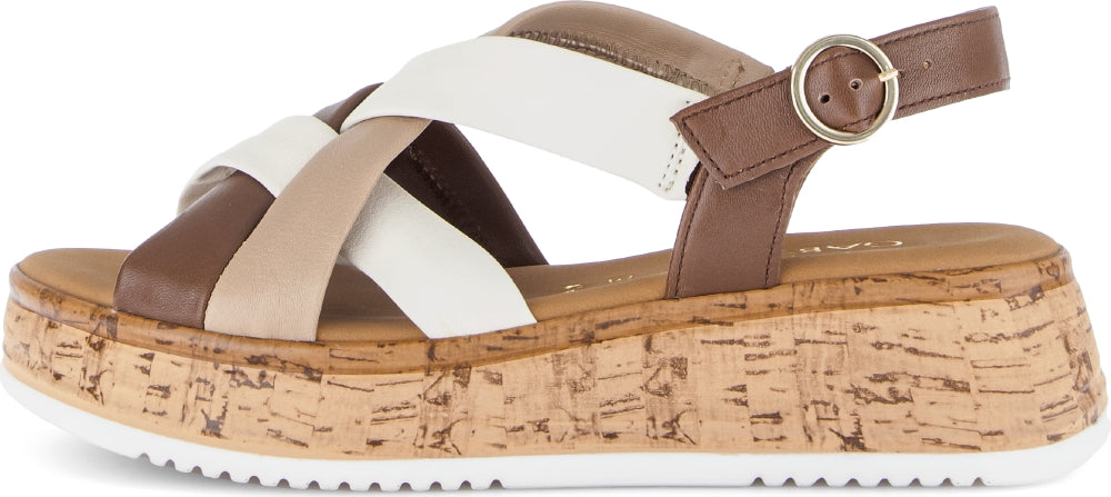 SANDAL MH STRAPPY BS COGNAC CREAM