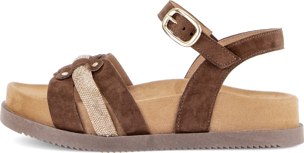 GABOR SANDAL MH STRAP AS BF CACAO GOLD