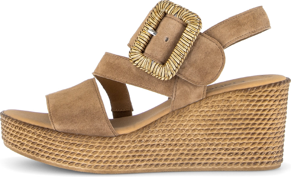 GABOR SANDAL HH WDG STRAPPY PEANUT