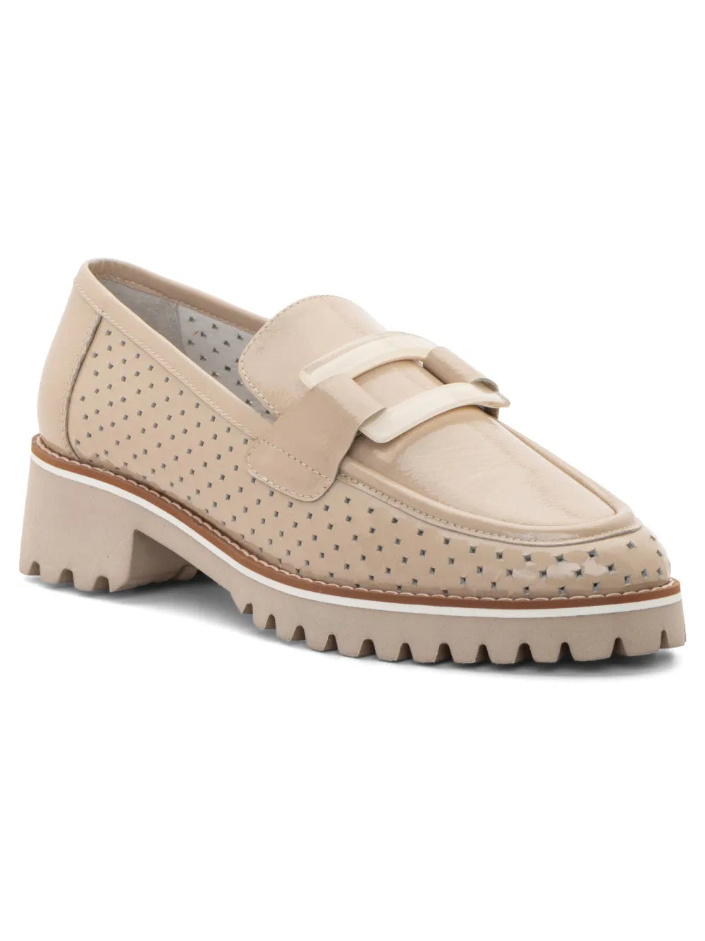 CHAUSSURES ARA MOCASSINS KEGON PERF CUIR VERNI NUDE