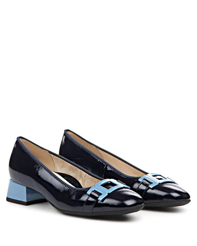 ARA SHOES GALLANT 2 PUMP NAVY PATENT METALLIC LEATHER WOMEN SHOP ONLINE FOOT SENSATION CANADA TORONTO VANCOUVER EDMONTON MONTREAL QUEBEC ONTARIO FREE FAST SHIPPING BEST PRICE