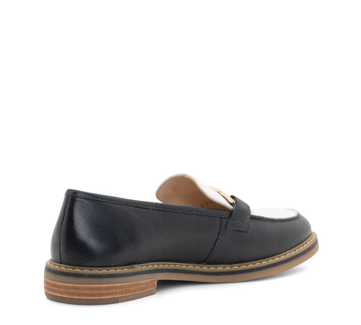 ARA SHOES MOCASSINS KATSURA EN CUIR DE VEAU BLEU MARINE ET BLANC
