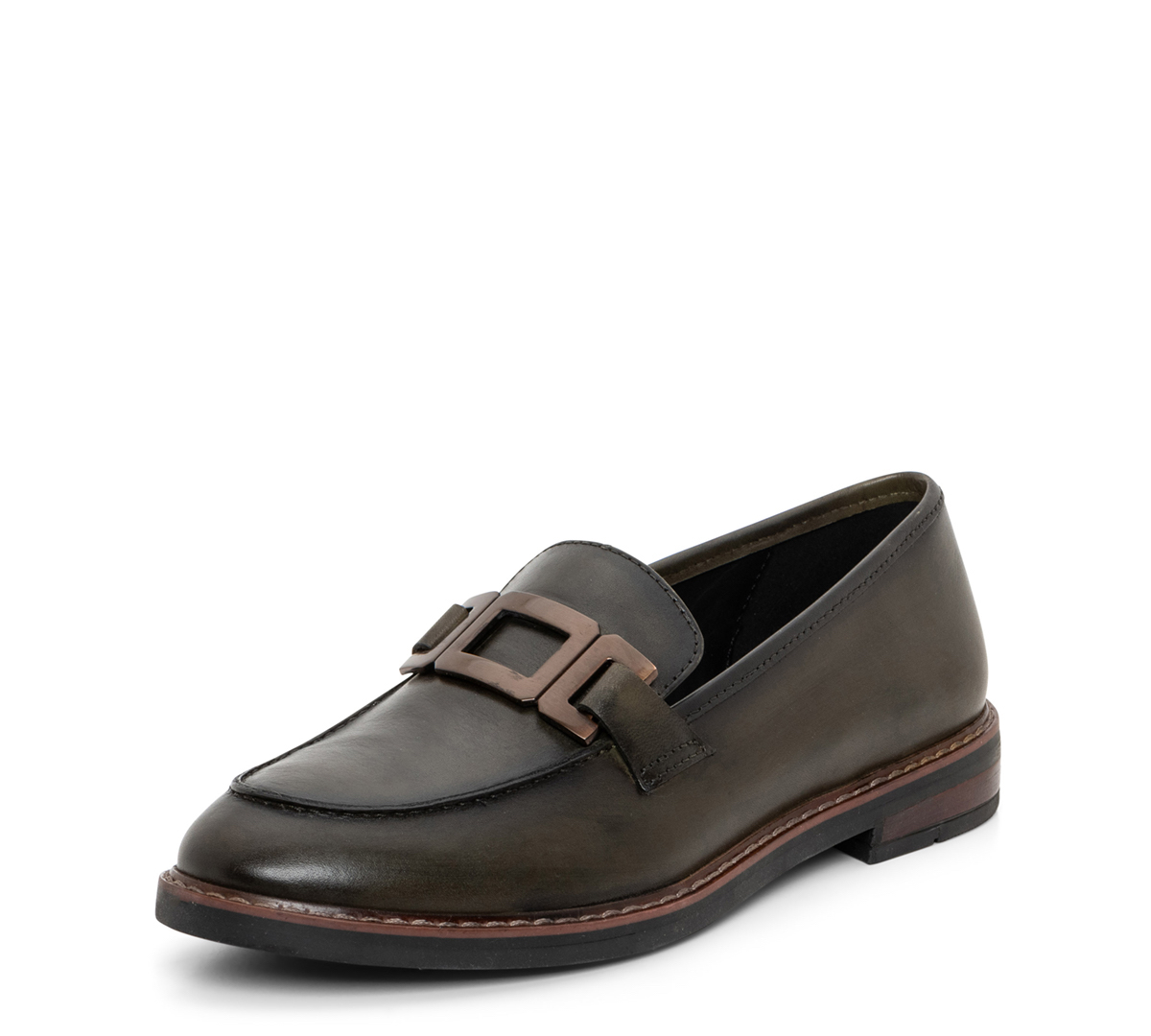 ARA SHOES KATSURA LOAFER OLIVE LEATHER_