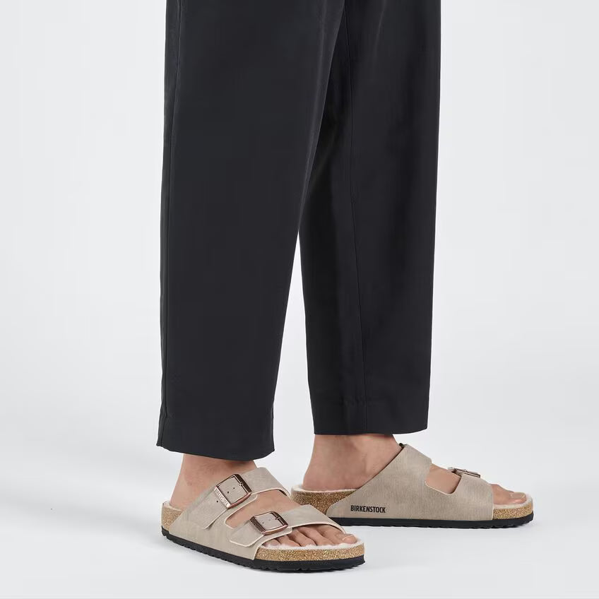 BIRKENSTOCK ARIZONA SHEARLING DÉSERT DUST GRIS TAUPE MICROFIBRE 