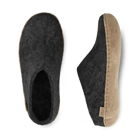 CHAUSSONS GLERUPS EN CUIR À ENFILER ANTHRACITE