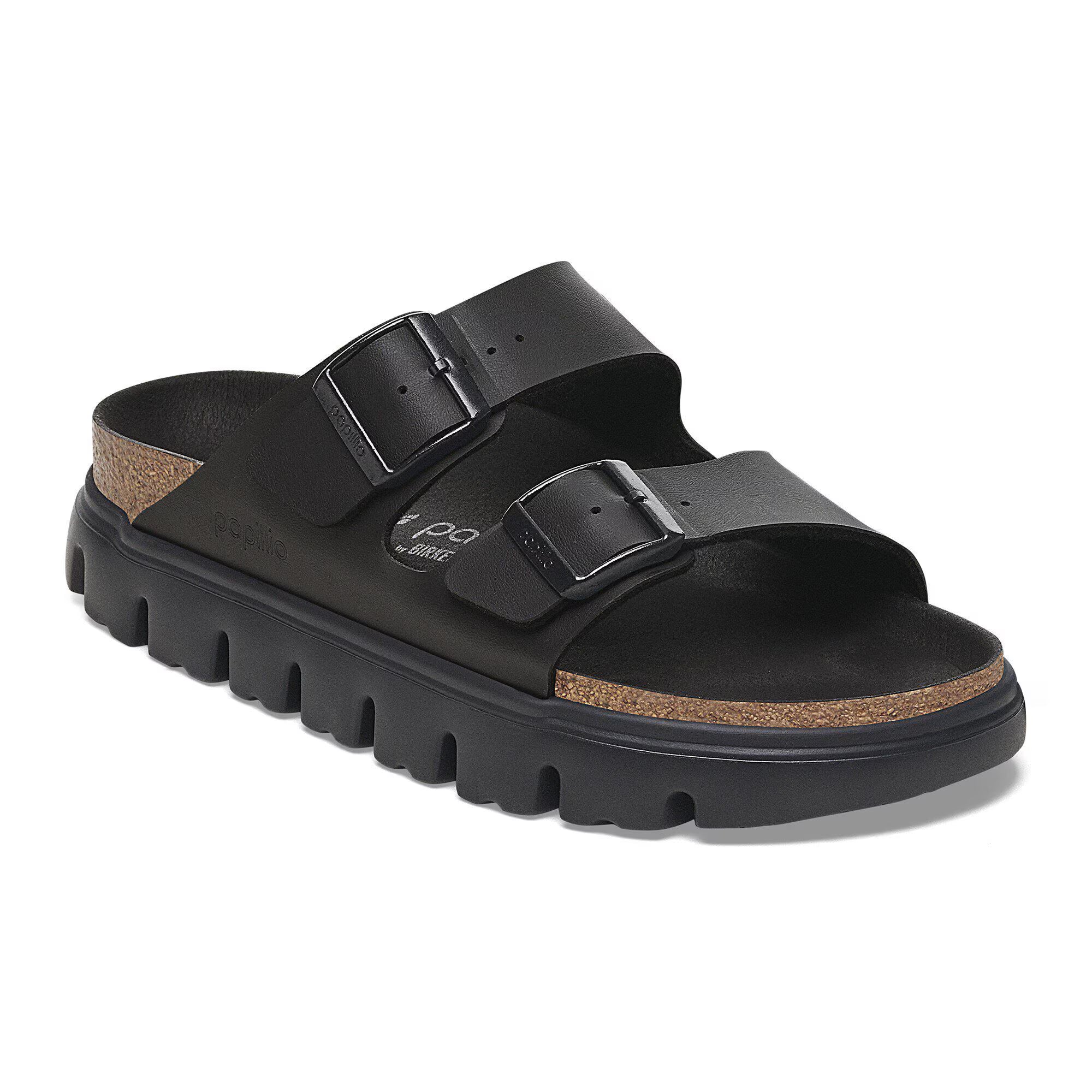 BIRKENSTOCK ARIZONA CHUNKY BIRKO-FLOR NOIR/NOIR