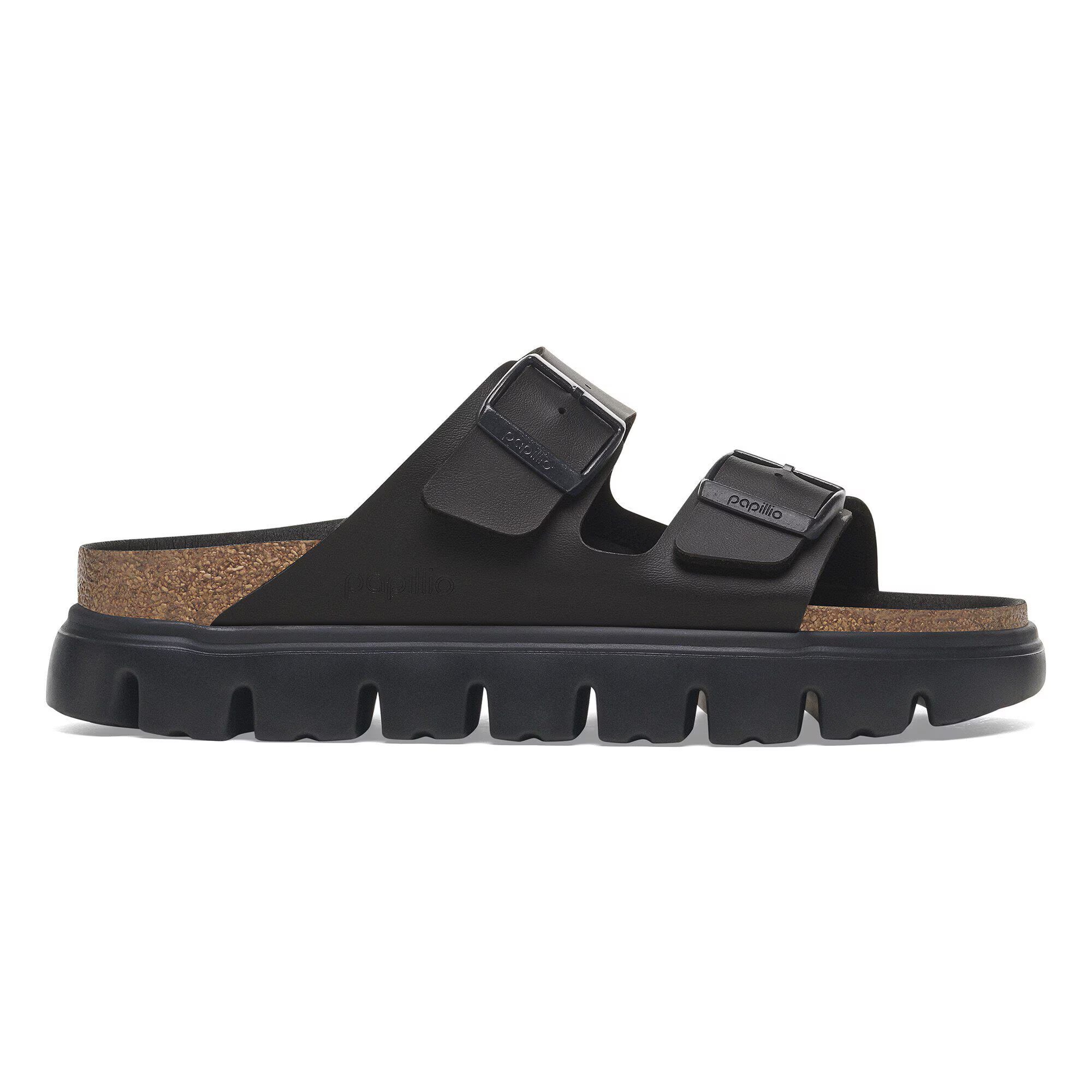 BIRKENSTOCK ARIZONA CHUNKY BIRKO-FLOR NOIR/NOIR