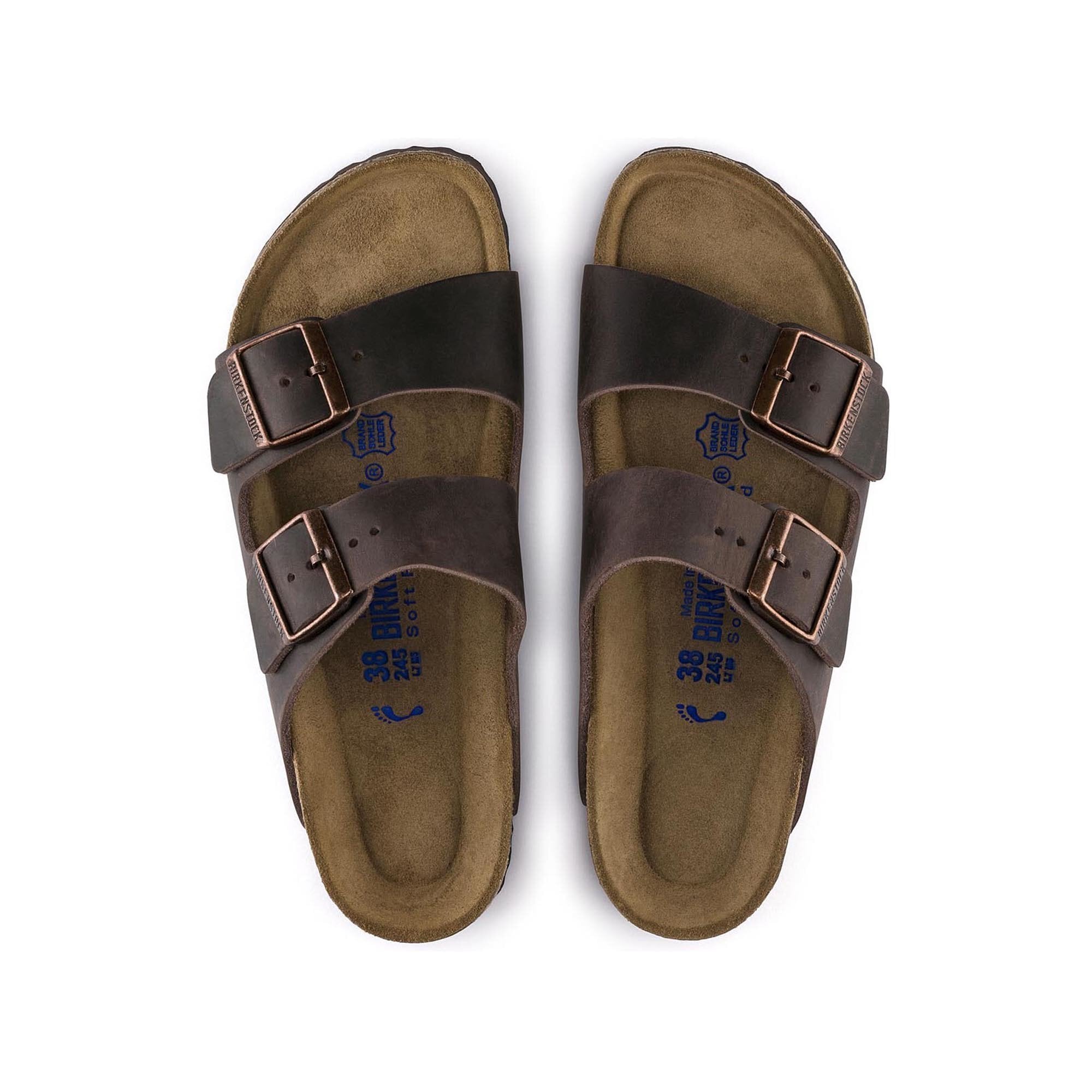 BIRKENSTOCK ARIZONA SEMELLE INTÉRIEURE SOUPLE CUIR HABILLÉ HABANA