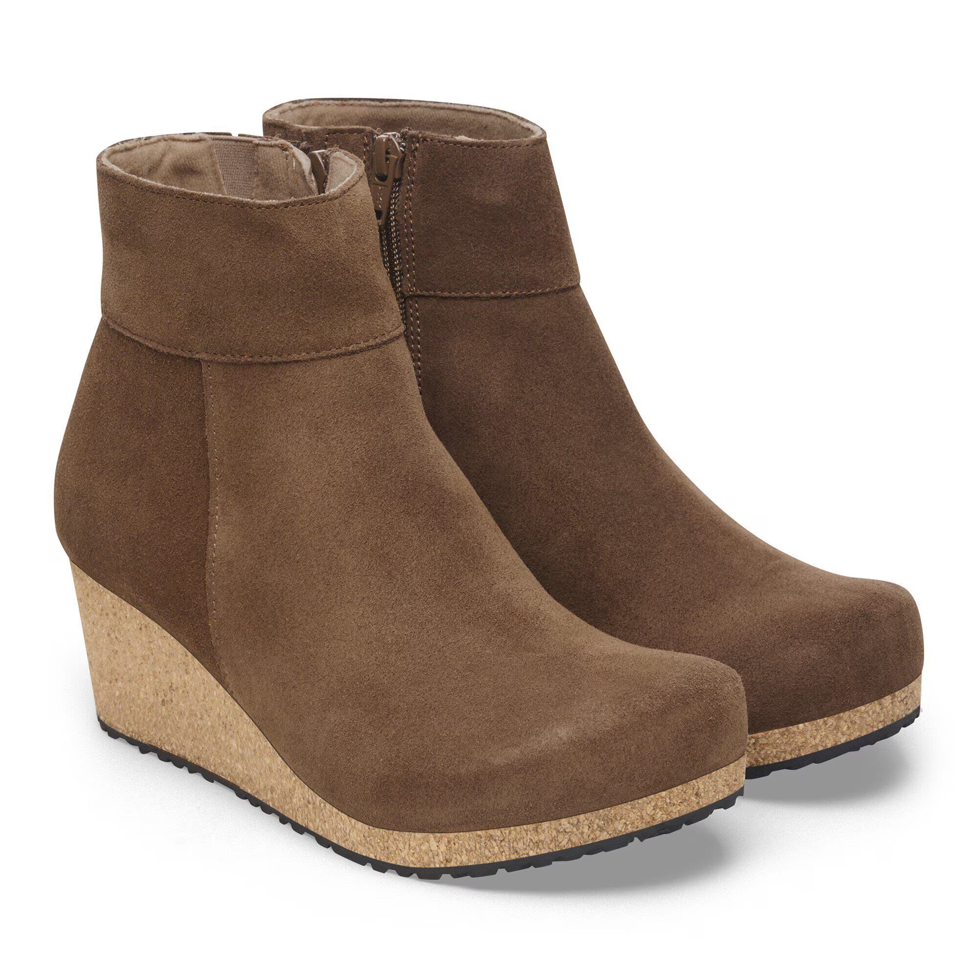 BOTTES COMPENSÉES BIRKENSTOCK EBBA EN DAIM THÉ FONCÉ 