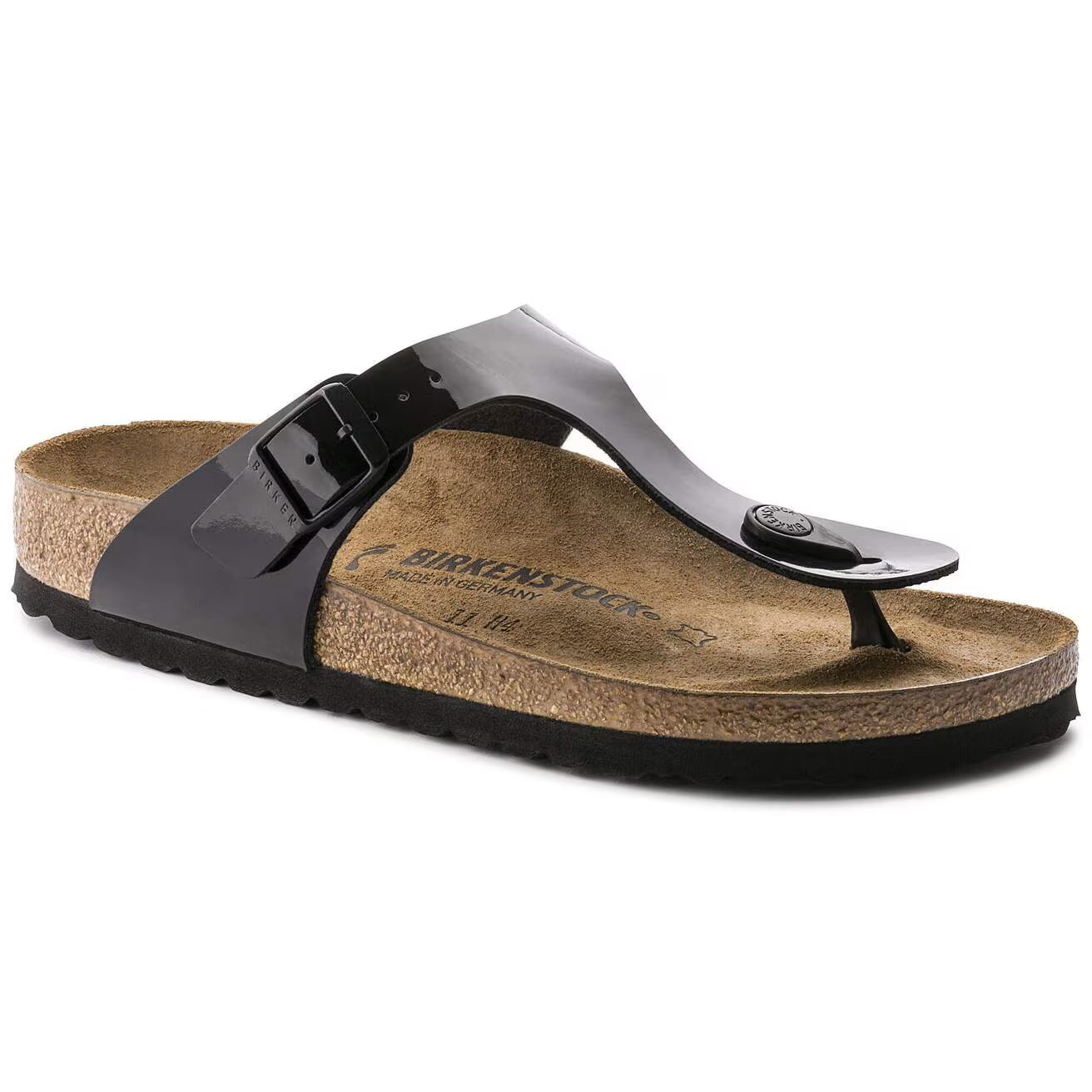 BIRKENSTOCK GIZEH BIRKO FLOR NOIR VERNI