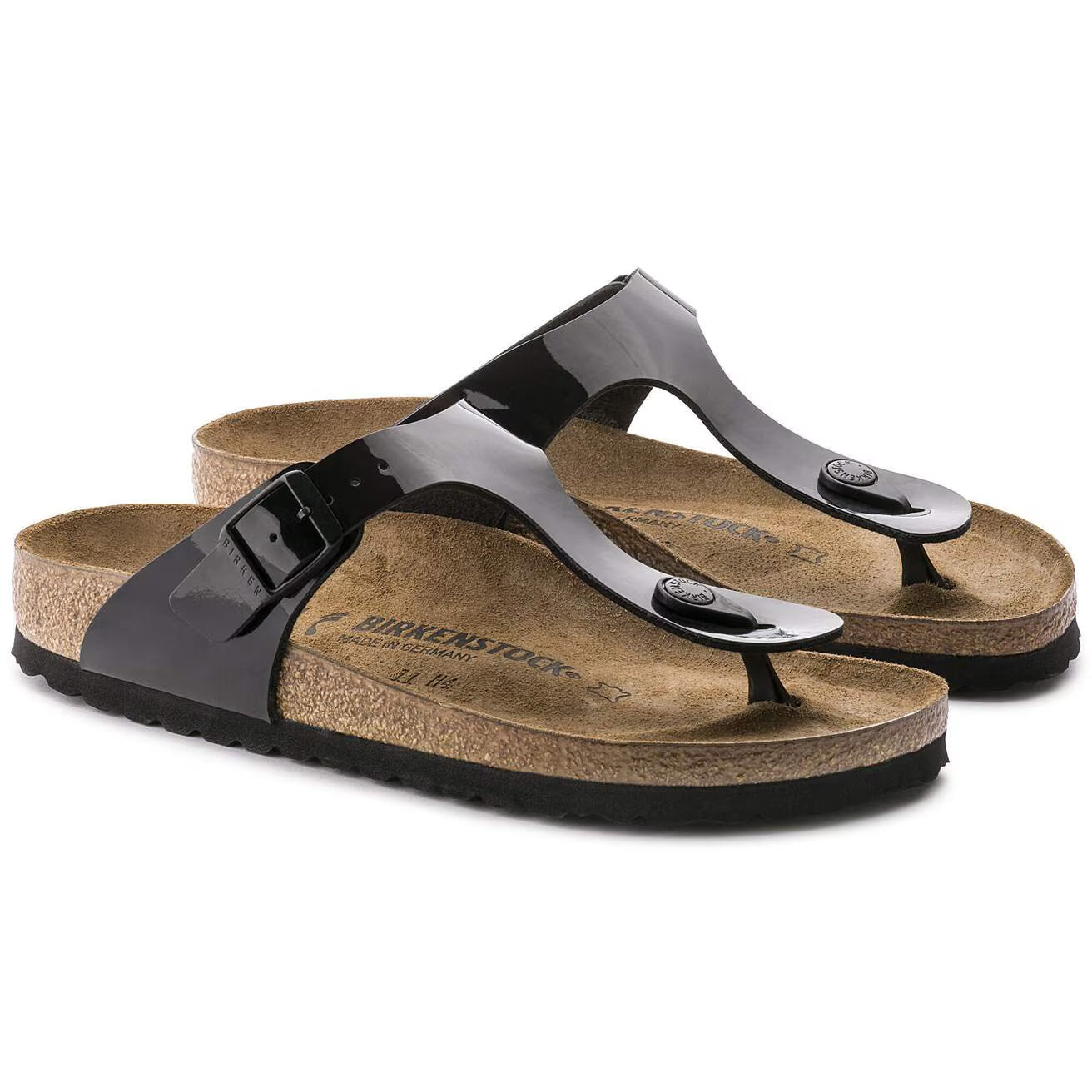 BIRKENSTOCK GIZEH BIRKO FLOR NOIR VERNI