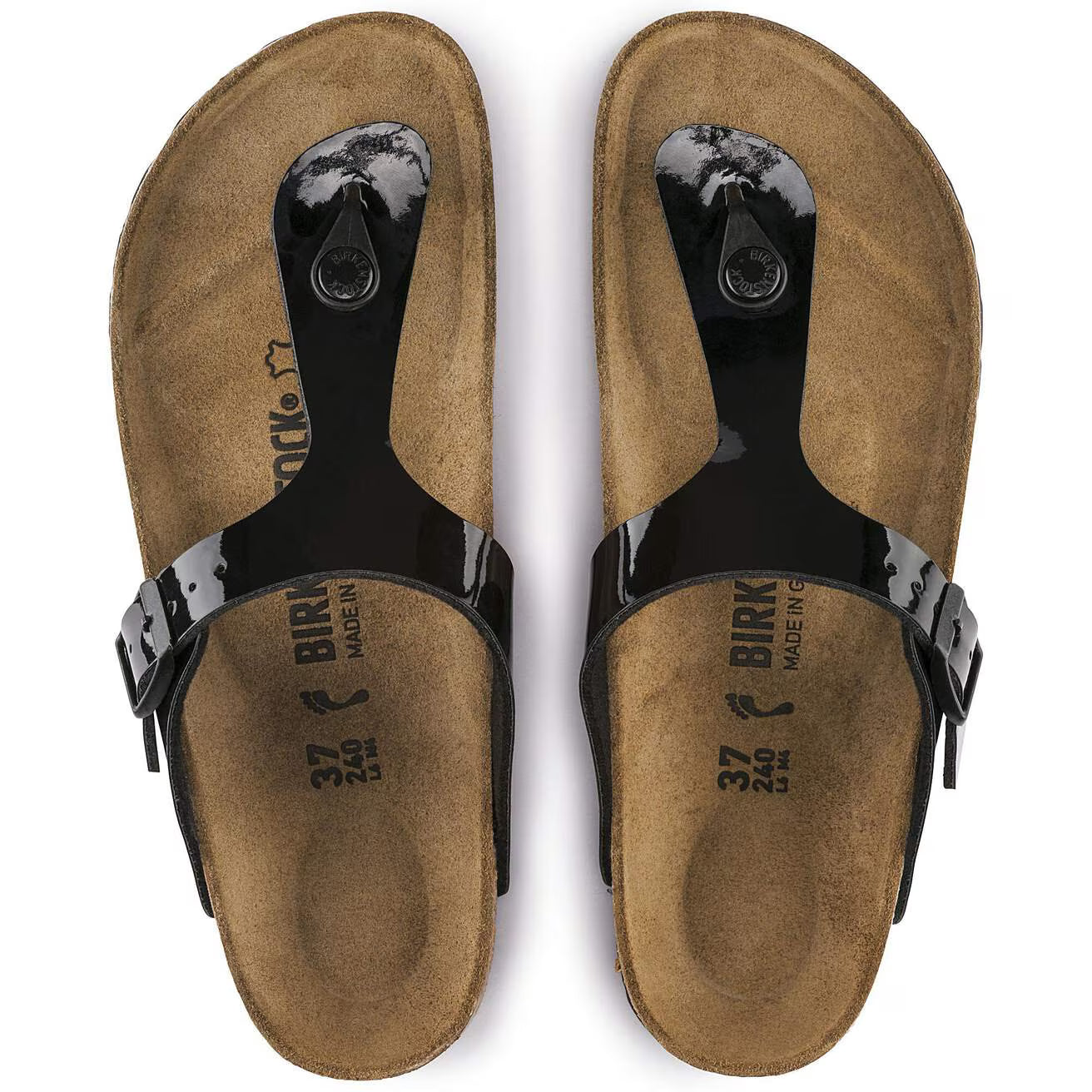 BIRKENSTOCK GIZEH BIRKO FLOR NOIR VERNI