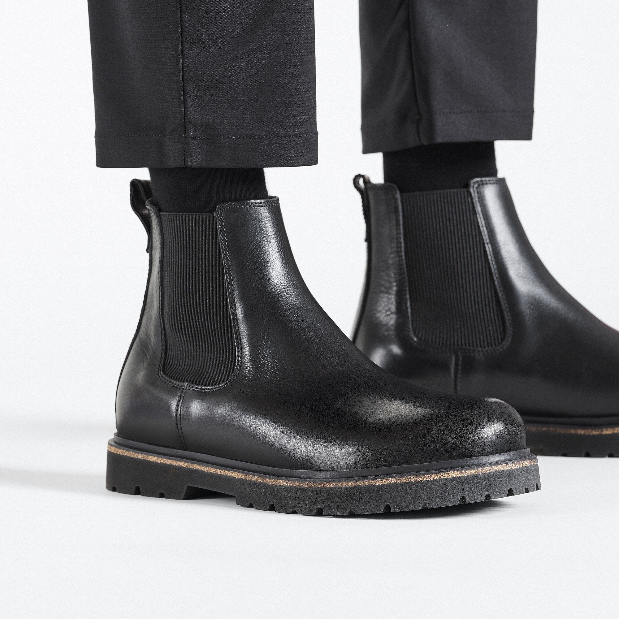BIRKENSTOCK HIGHWOOD SLIP-ON BOOT BLACK LEATHER