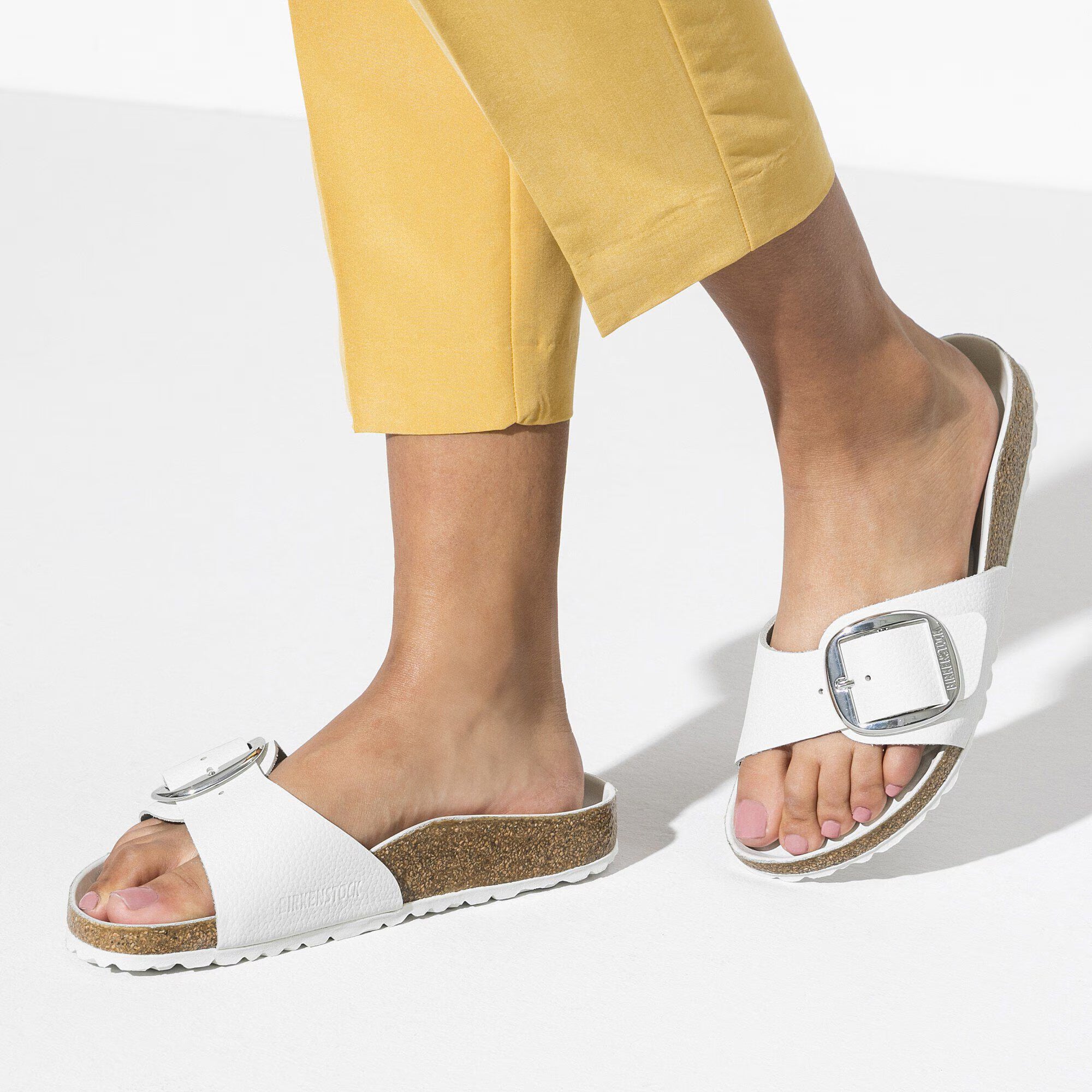 BIRKENSTOCK Madrid Big Buckle White Leather