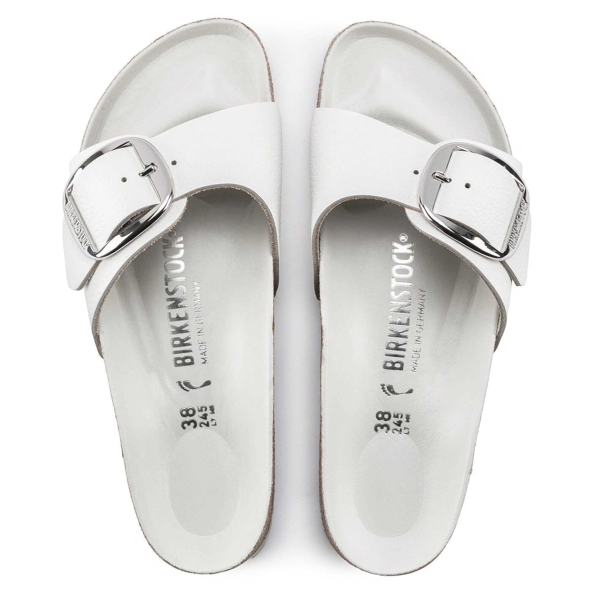 BIRKENSTOCK MADRID GRANDE BOUCLE CUIR BLANC