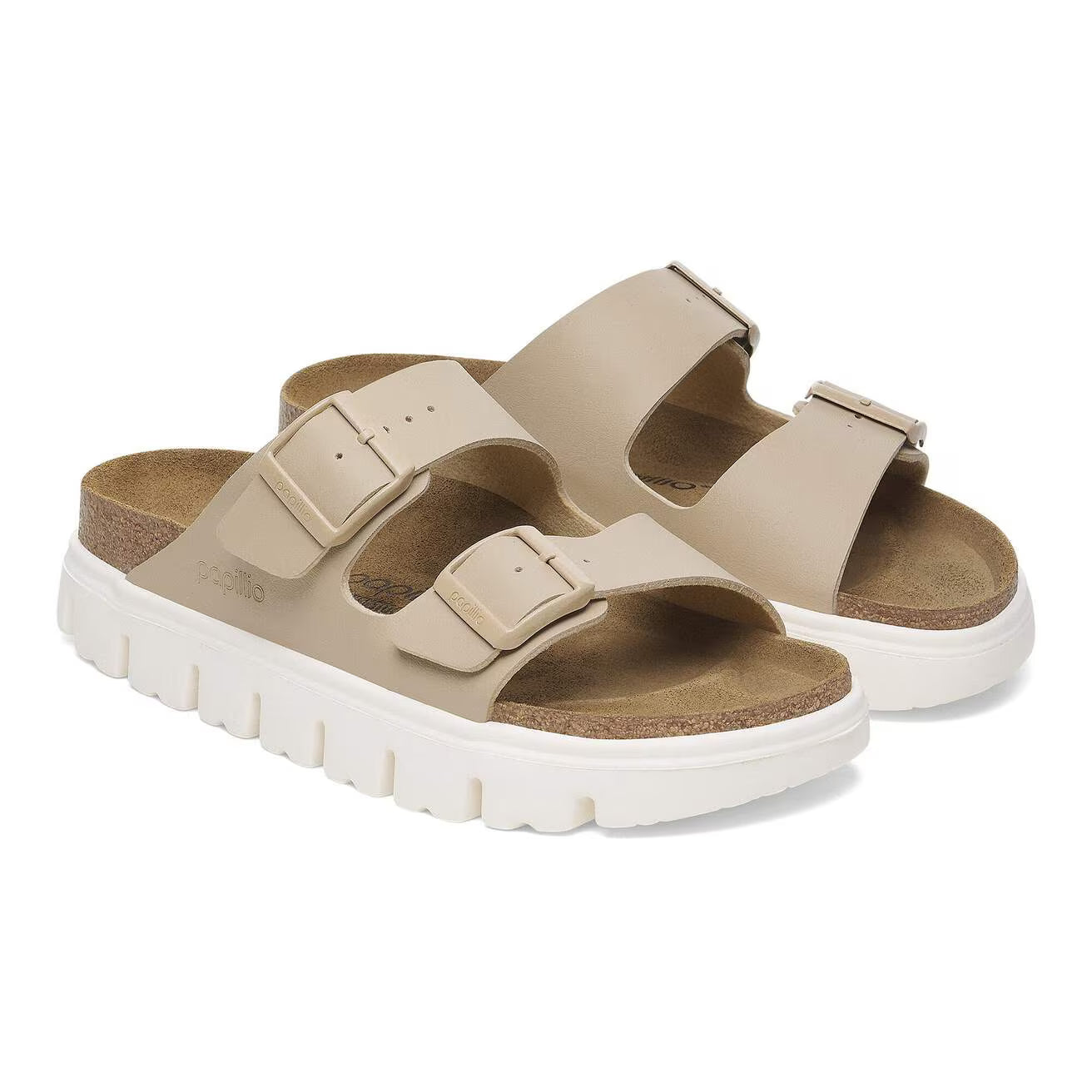 BIRKENSTOCK ARIZONA CHUNKY BIRKO-FLOR SANDCASTLE