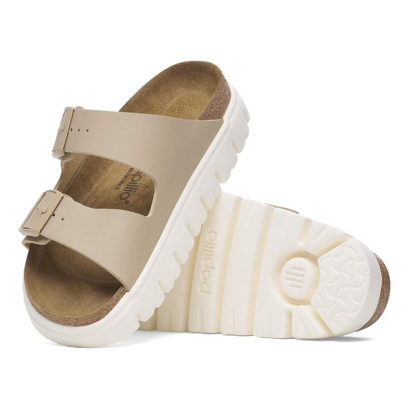 BIRKENSTOCK ARIZONA CHUNKY BIRKO-FLOR SANDCASTLE
