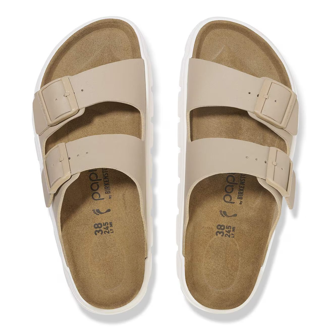 BIRKENSTOCK ARIZONA CHUNKY BIRKO-FLOR SANDCASTLE