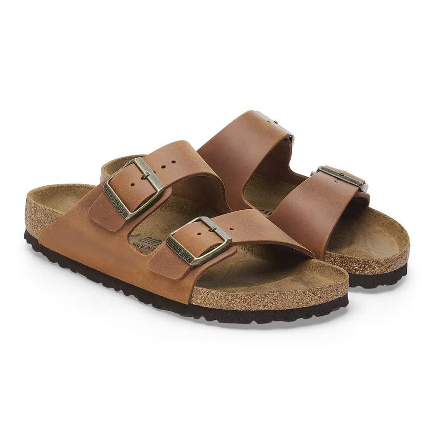 BIRKENSTOCK ARIZONA CUIR HUILÉ COGNAC