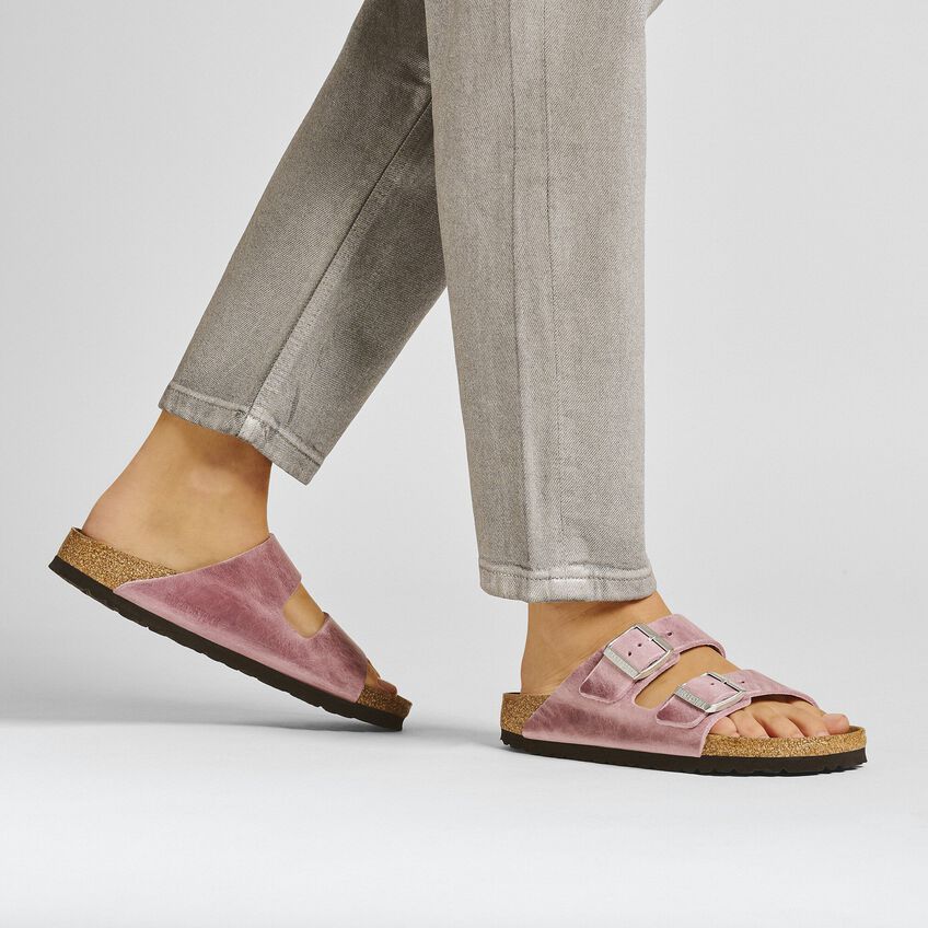 BIRKENSTOCK ARIZONA LAVENDER OILED LEATHER