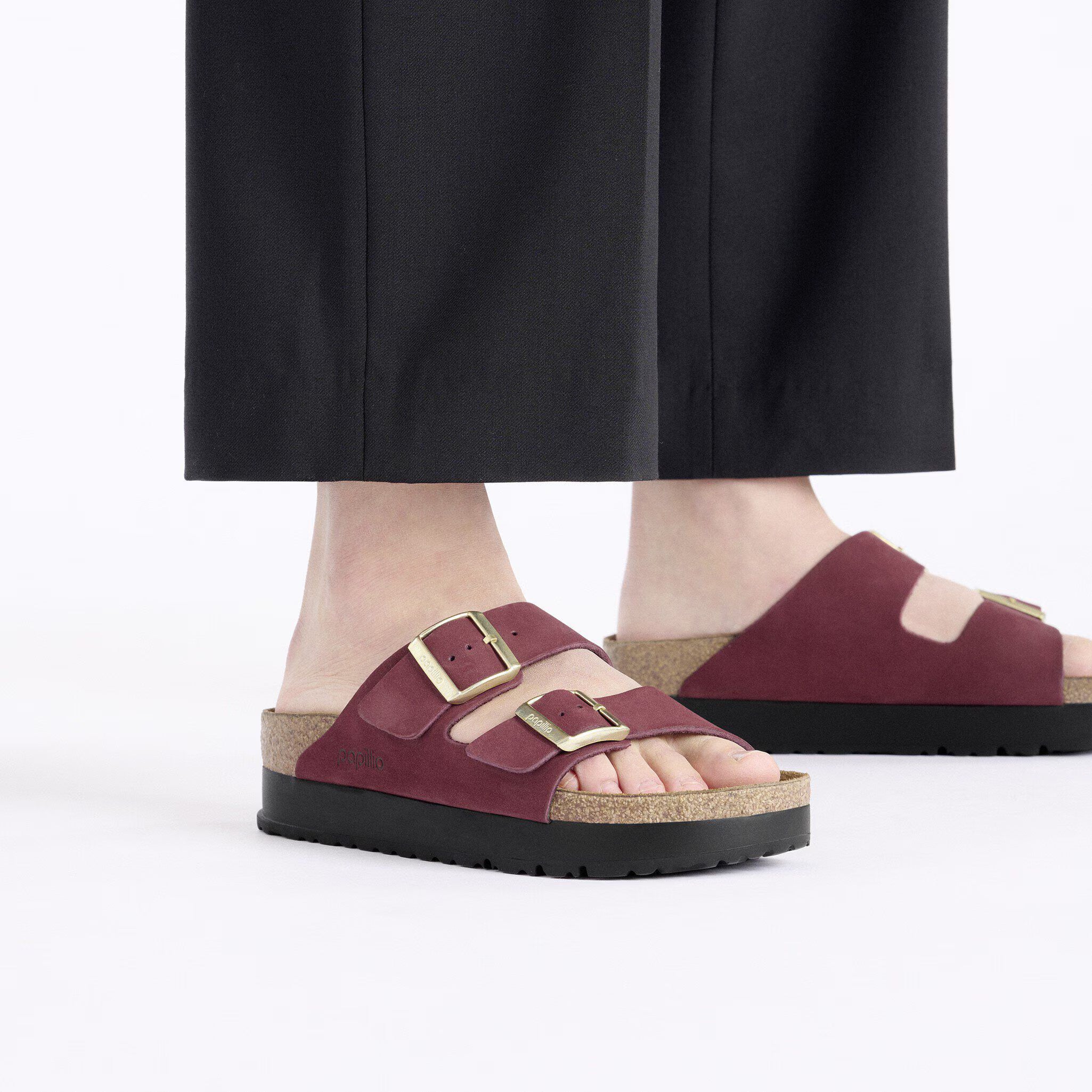 BIRKENSTOCK Arizona Flex Platform Nubuck Leather