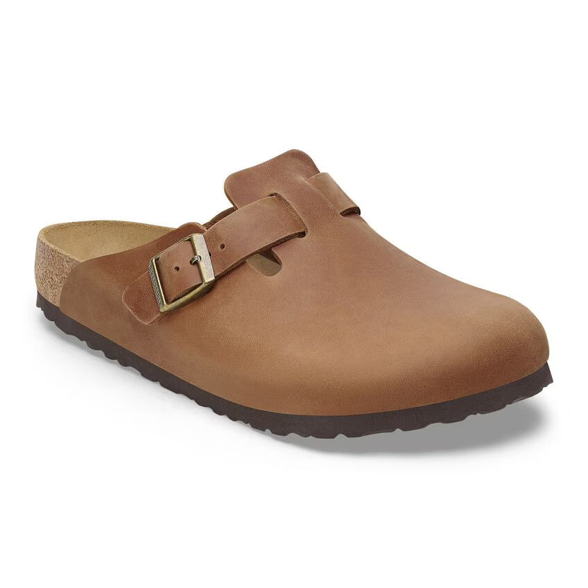 BIRKENSTOCK BOSTON CUIR HUILÉ COGNAC