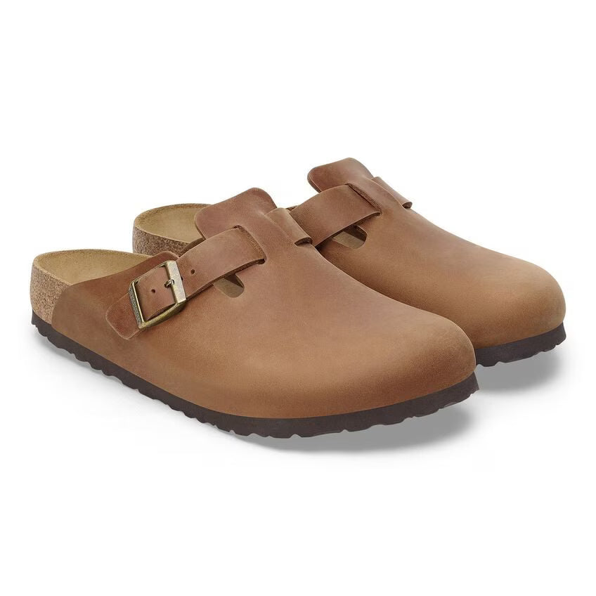 BIRKENSTOCK BOSTON CUIR HUILÉ COGNAC