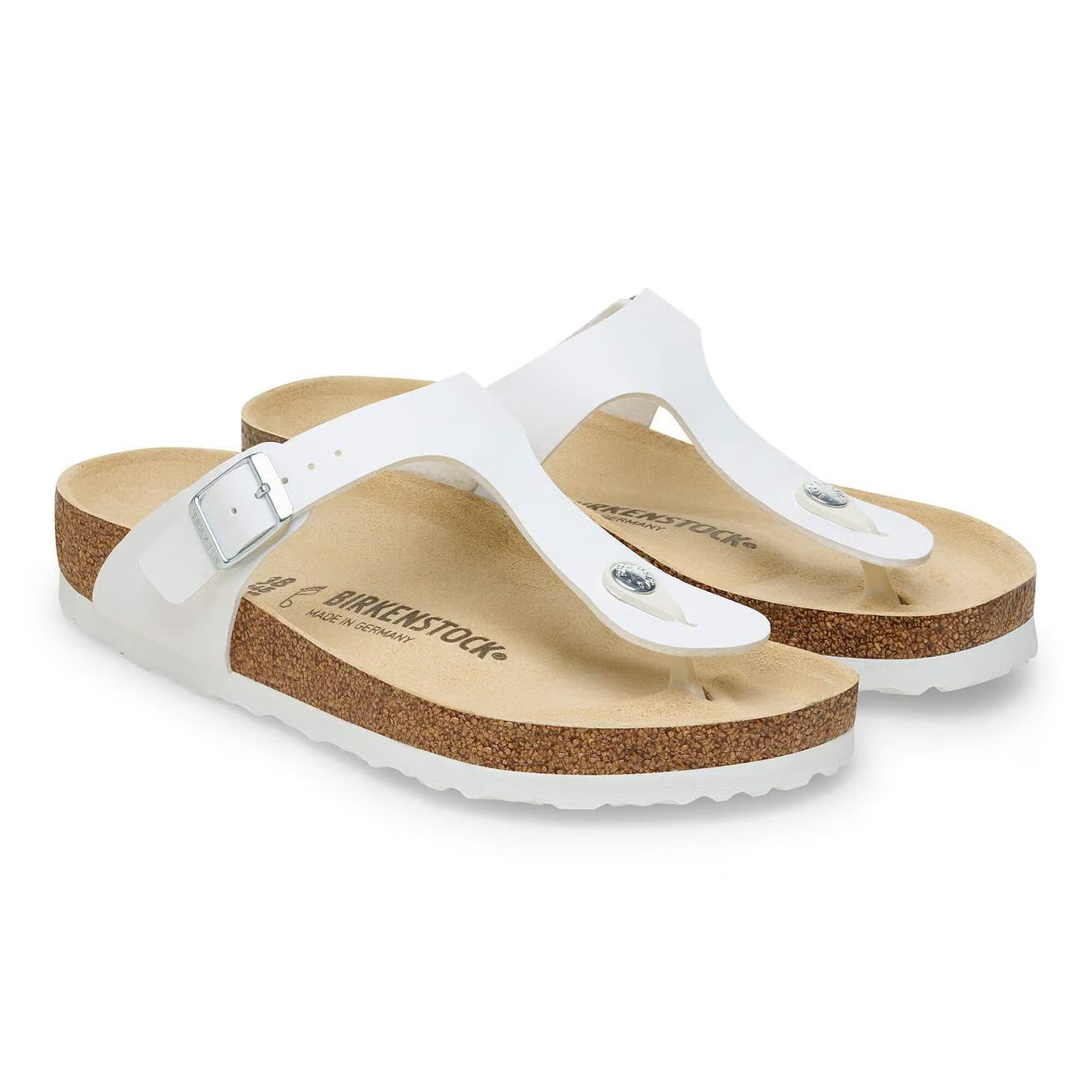 BIRKENSTOCK GIZEH BIRKO FLOR BLANC