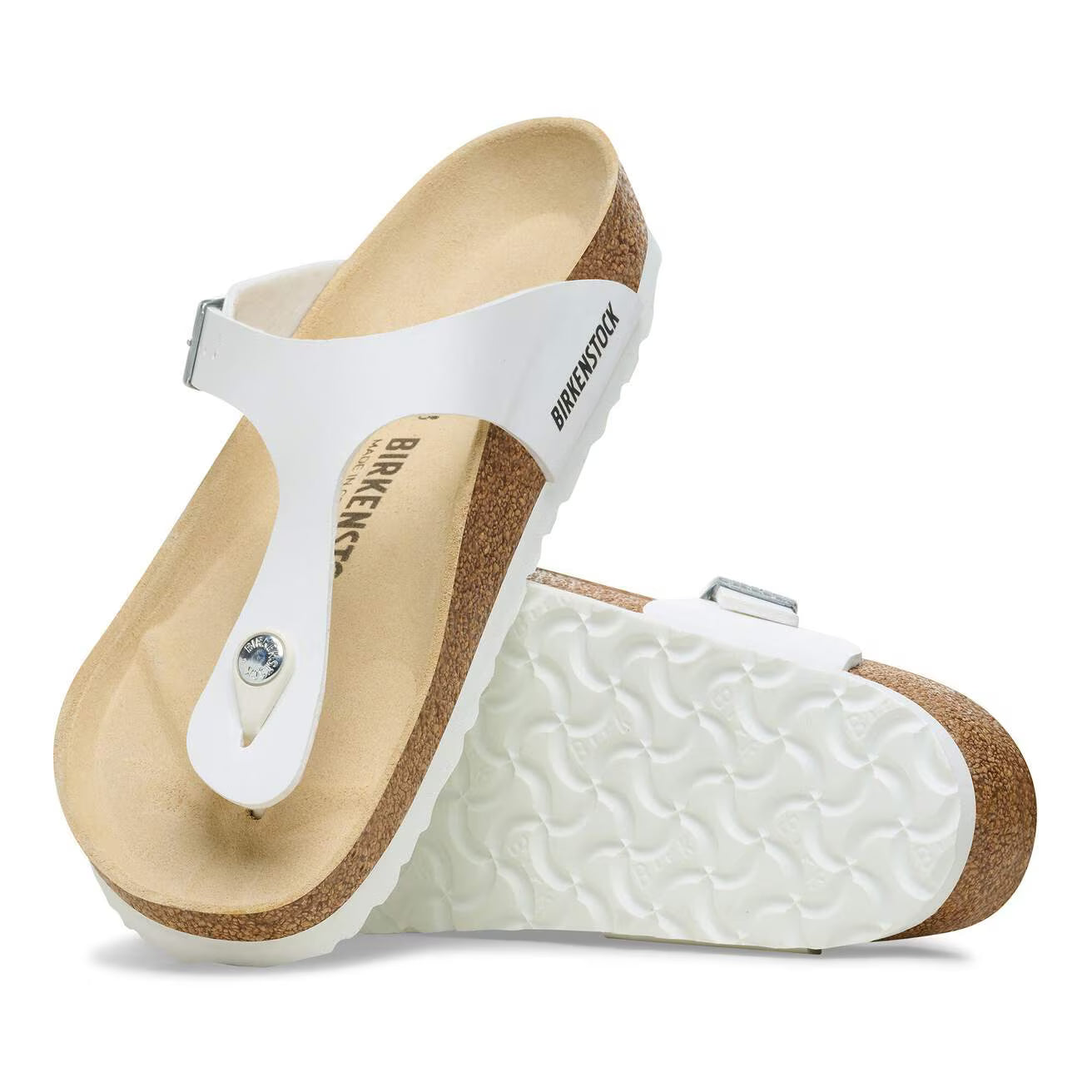 BIRKENSTOCK GIZEH BIRKO FLOR BLANC
