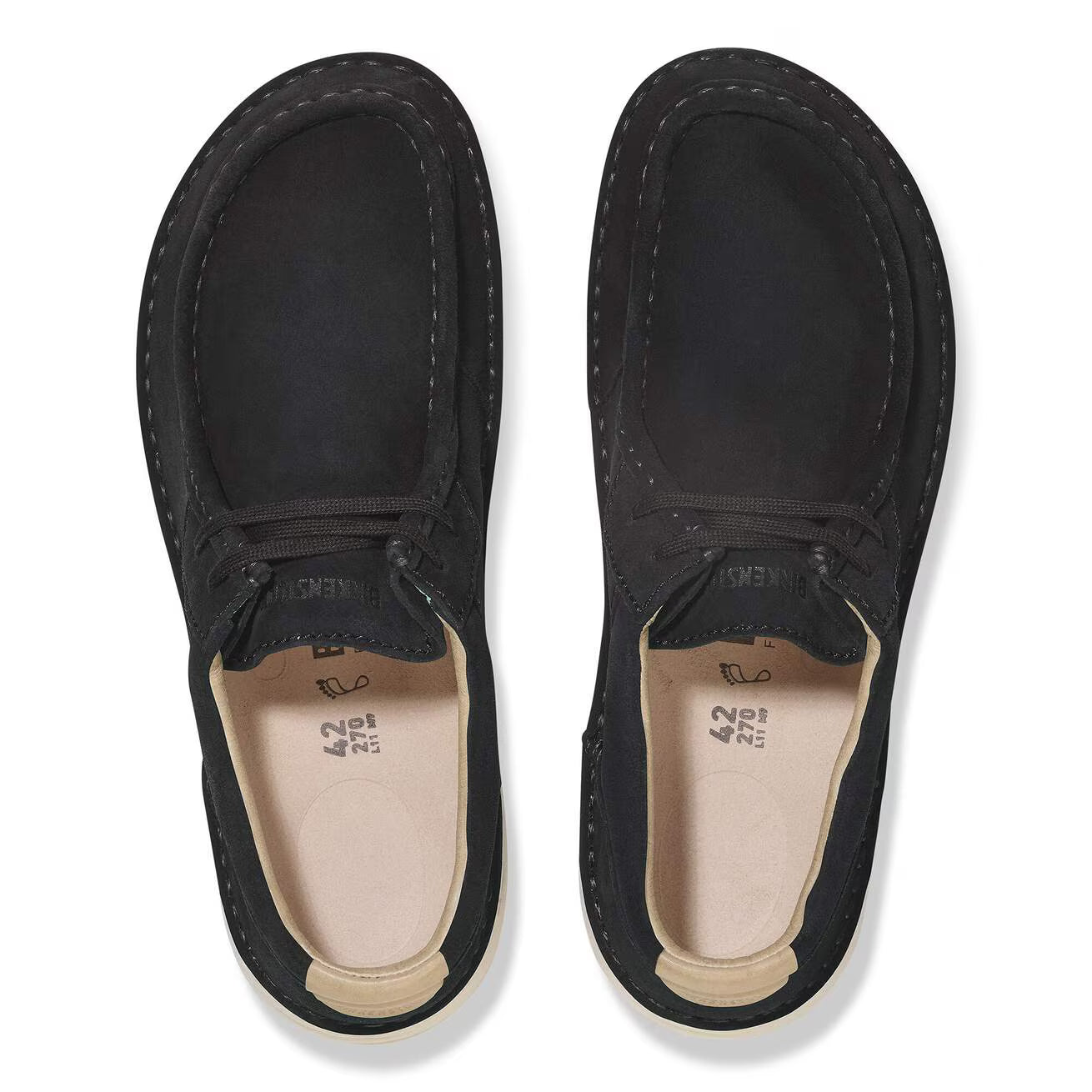 CHAUSSURES BIRKENSTOCK PASADENA À LACETS EN CUIR DAIM NOIR