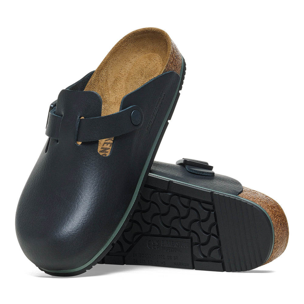 BIRKENSTOCK P BOSTON PRO BLACK LEATHER