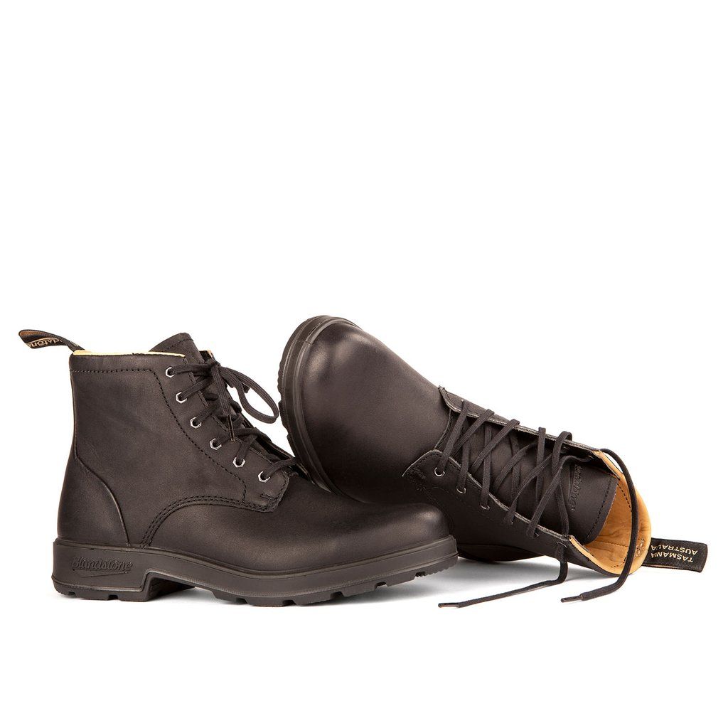 BLUNDSTONE 1938 ORIGINAL DOUBLÉE EN CUIR ET LACETS NOIRS