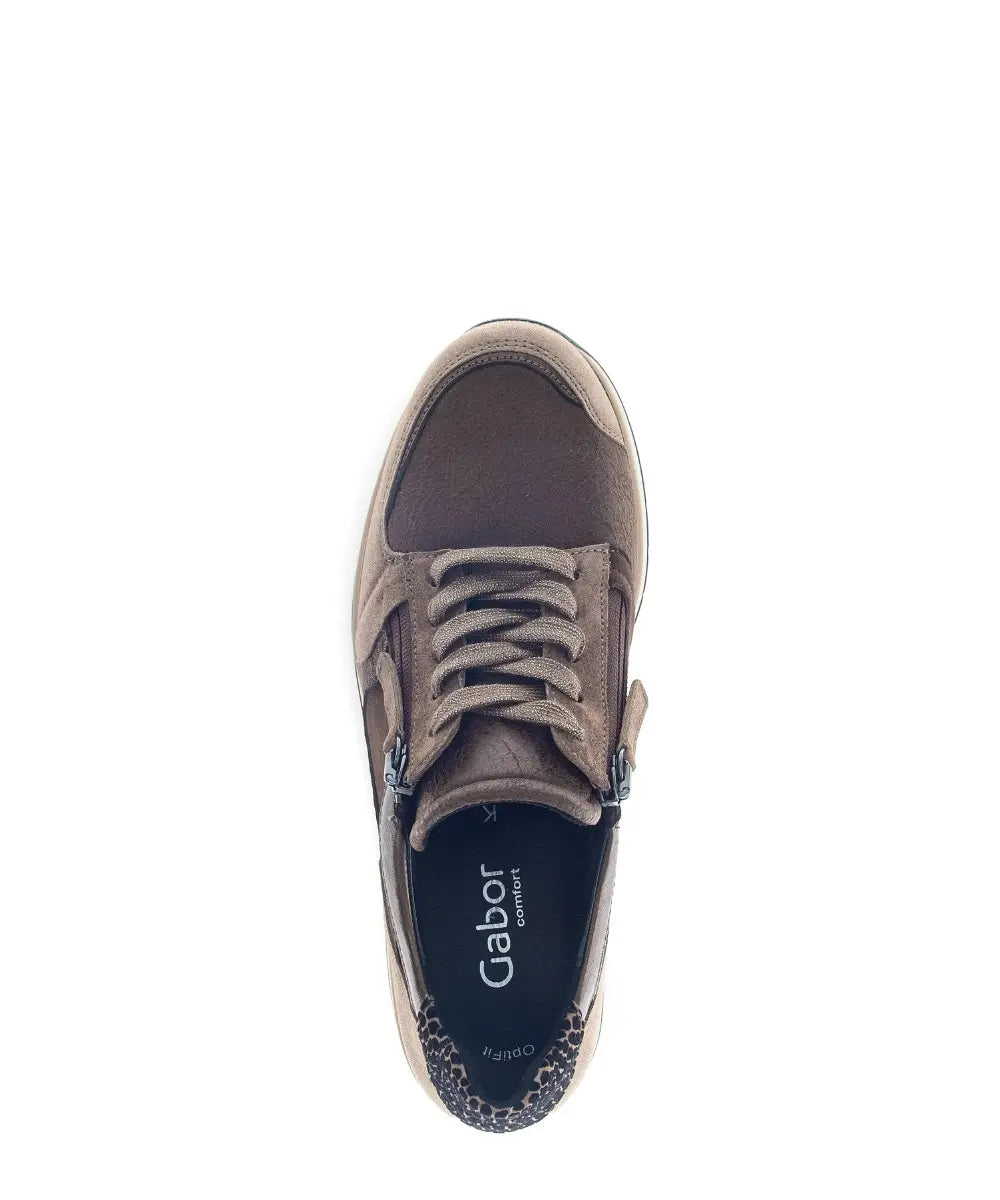 GABOR SNEAKER ESPRESSO SIDE ZIP 76 307 61