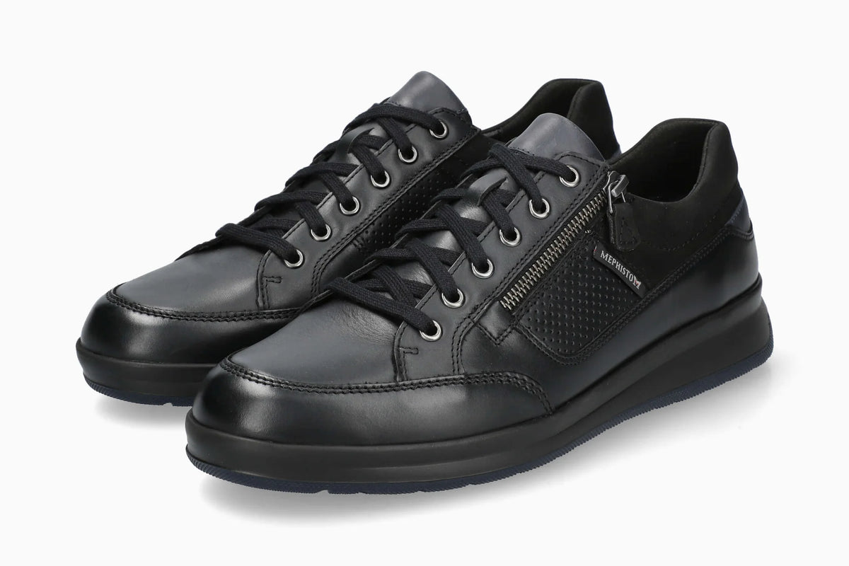 Mephisto Lucca Men's Sneakers Black Leather