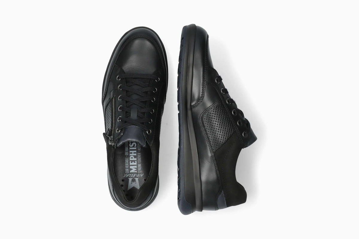 Mephisto Lucca Men's Sneakers Black Leather
