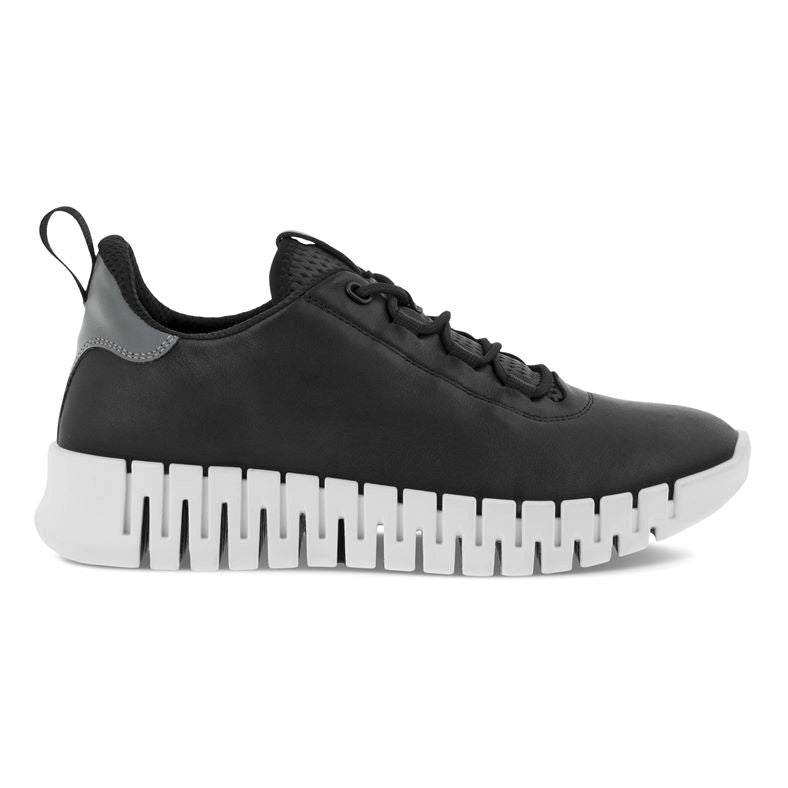 Baskets à lacets ECCO GRUUV en cuir noir/gris clair