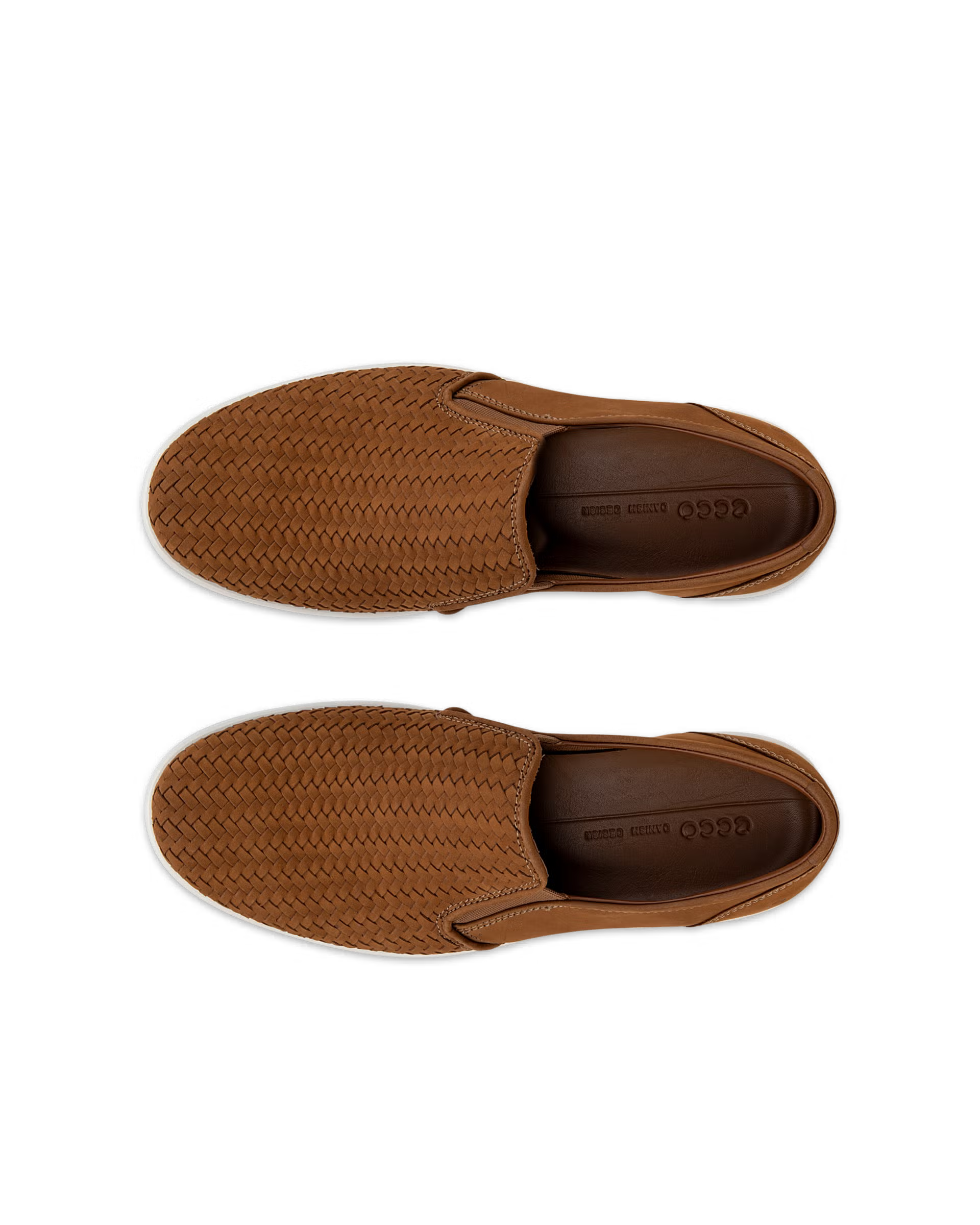 ECCO SOFT 7 MEN'S WOVEN SLIP-ON SNEAKER NUBUCK