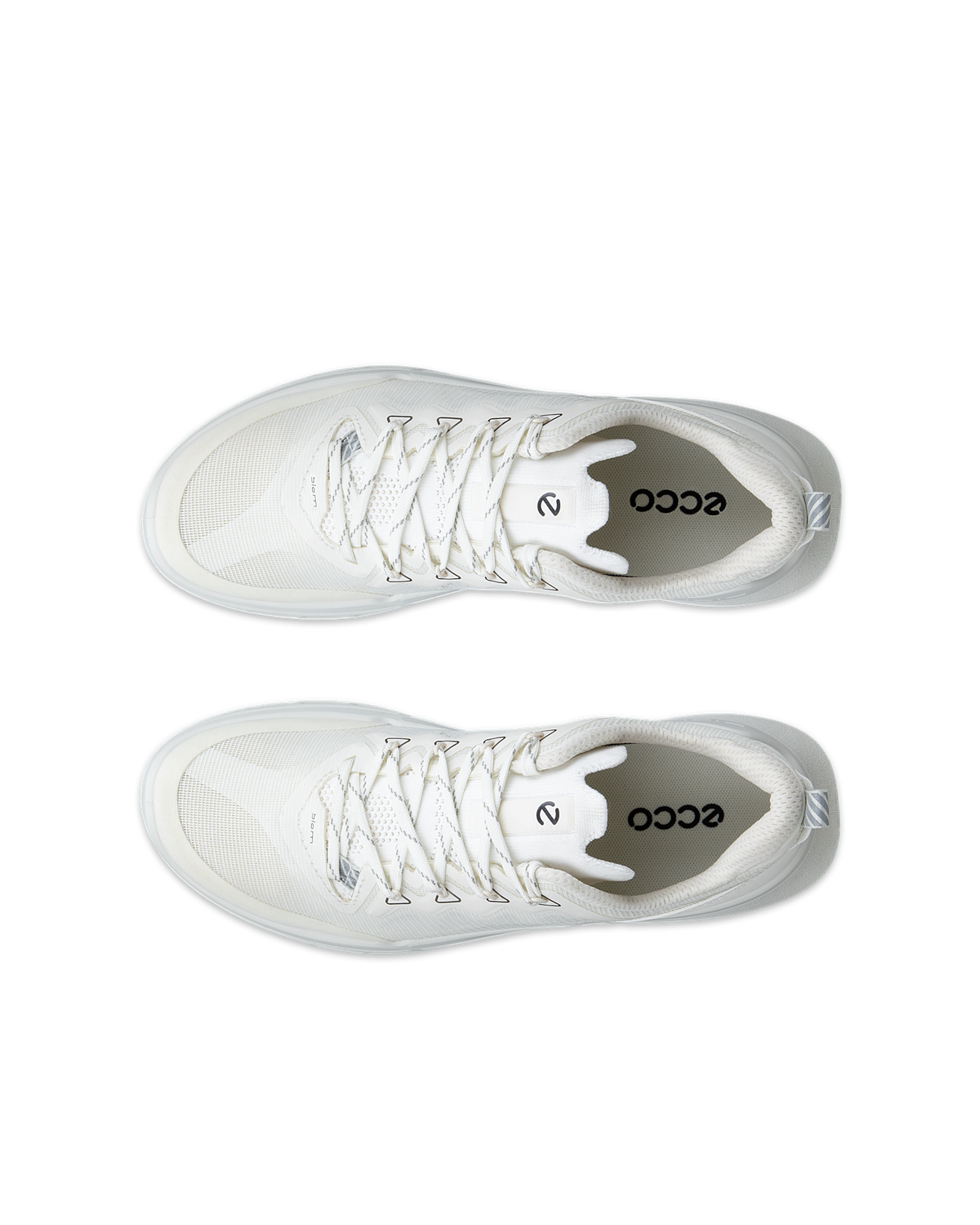 ECCO Biom 720 Breathru Women's Sneaker White sneakers with brand logo on a white background