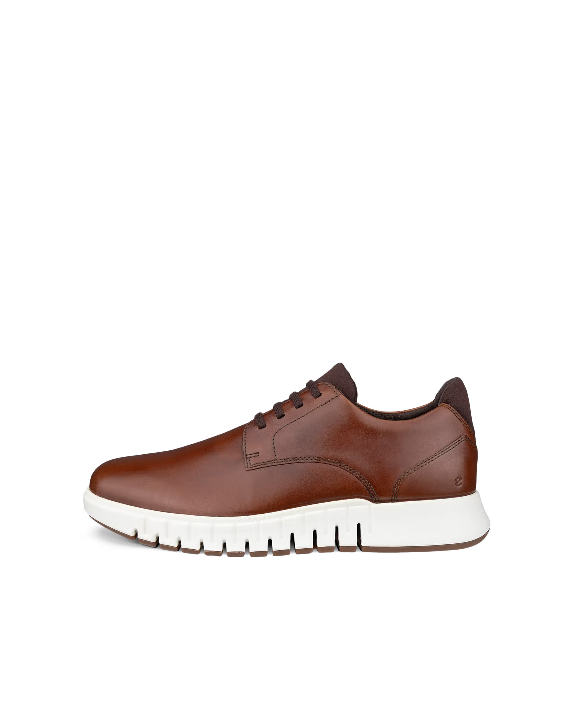 ECCO GRUUV STUDIO DERBY LACE UP MOCHA LEATHER