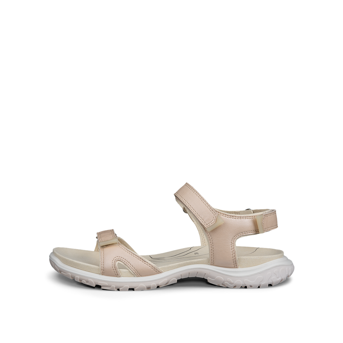 ECCO Offroad Roam Women's Two Strap Beige sandal on a white background