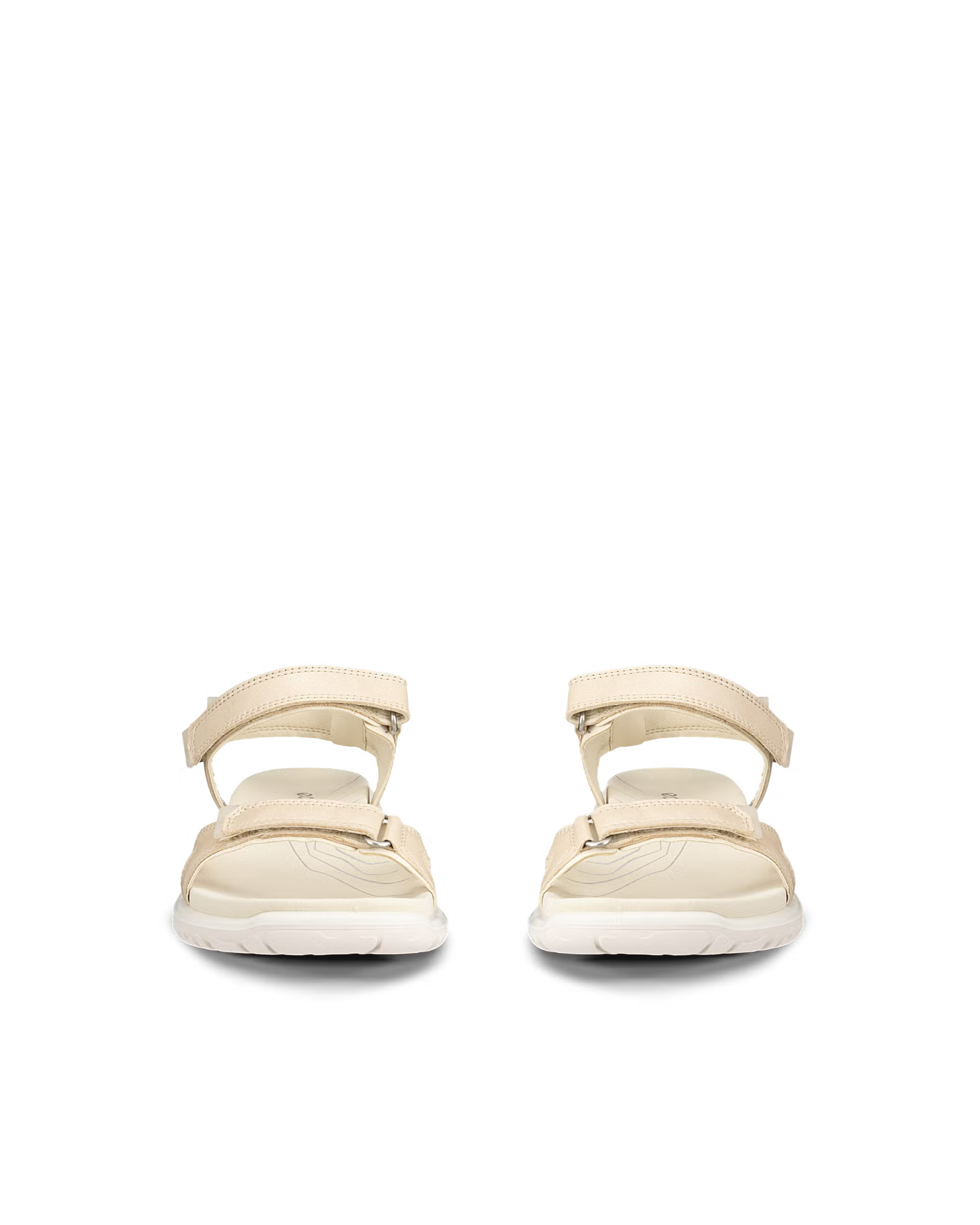 ECCO Offroad Roam Women's Two Strap Pair of beige sandals with on a white background